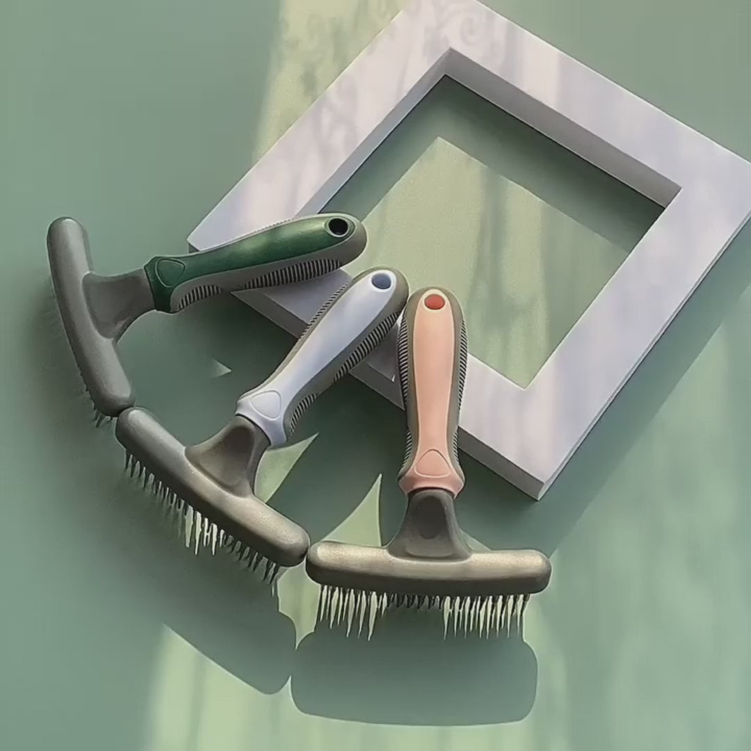 Brosses de toilettage double rangée pour chien